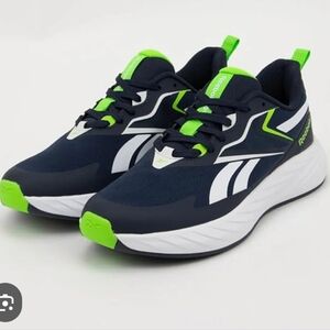 Reebok Dark Blue and Bright Green Athletic Shoes